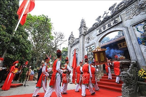 A ritual at the Hung King festival. (Photo: VNA)