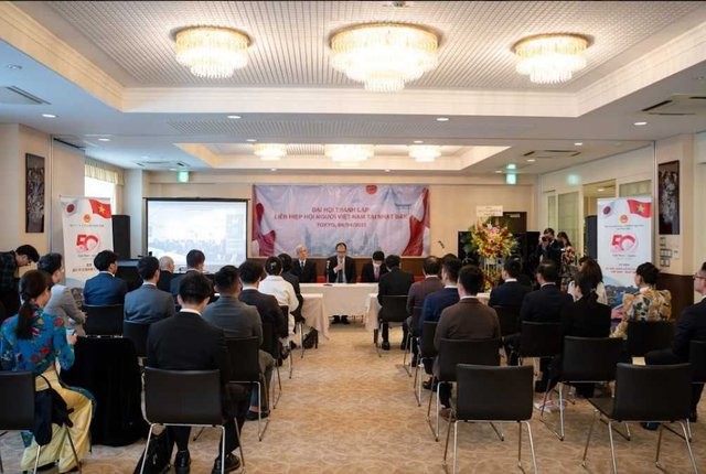 At the Vietnamese Embassy in Japan, the founding congress of the Union of Vietnamese Associations in Japan took place. Photo: VGP