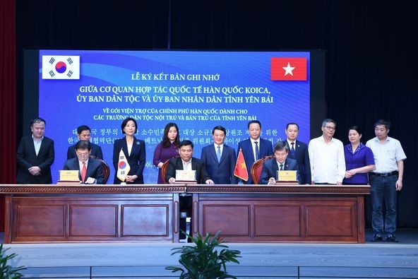 The signing ceremony of the MoU. Photo: Koica Vietnam