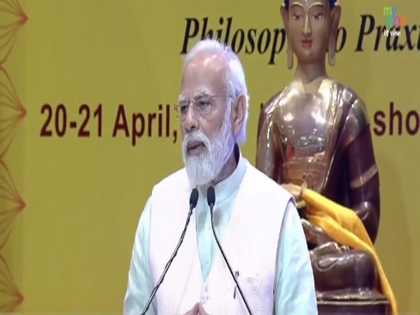 india is progressing by following buddhas teachings says pm modi