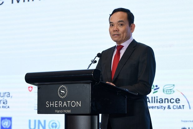 Deputy Prime Minister Tran Luu Quang speaks at the conference. Photo: VNA