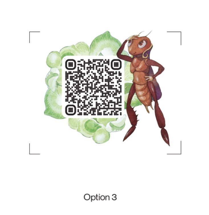 The image of the Cricket by artist Ta Huy Long is used as a representative image for the whole event, including a QR image for electronic check-in. Photo: Kim Dong Publishing House