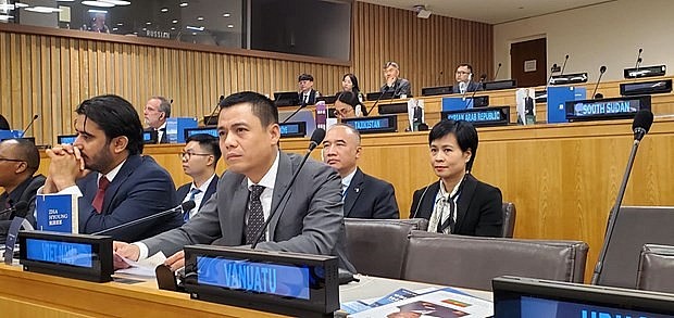 Ambassador Dang Hoang Giang at the event (Photo: VNA)