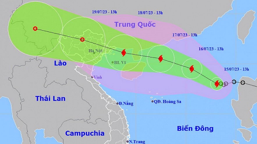 TALIM is heading for northern border localities of Vietnam, according to the National Centre for Hydro Meteorological Forecasting.