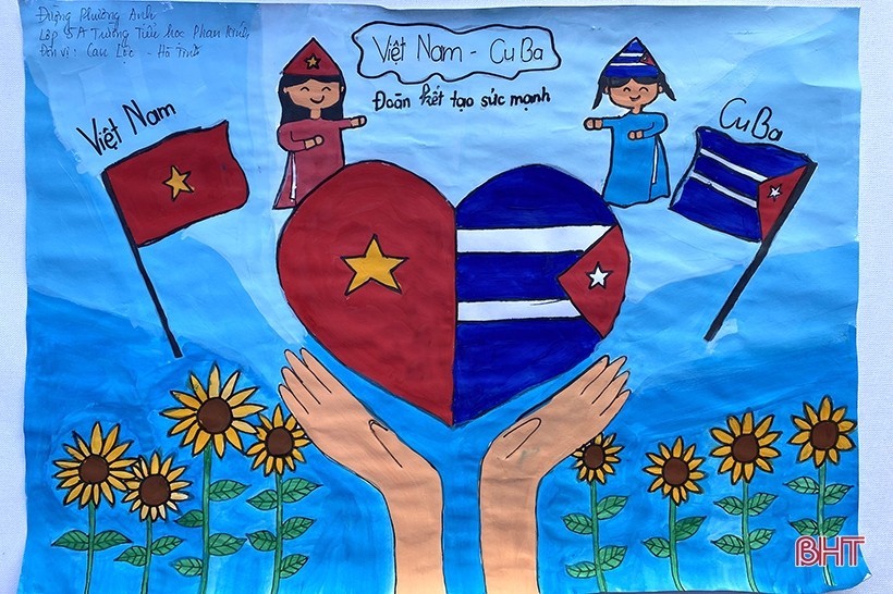 Vietnam - Cuba Painting Contest Received Vigorous Response from Children