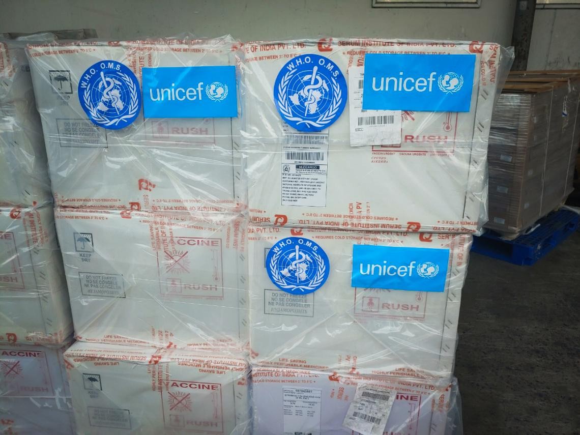 Over UNICEF's 185,000 Doses of 5-in-1 Vaccine Arrived in Vietnam