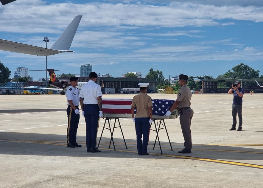 The US repatriates the remains of a US serviceman missing in action during the war in Vietnam.