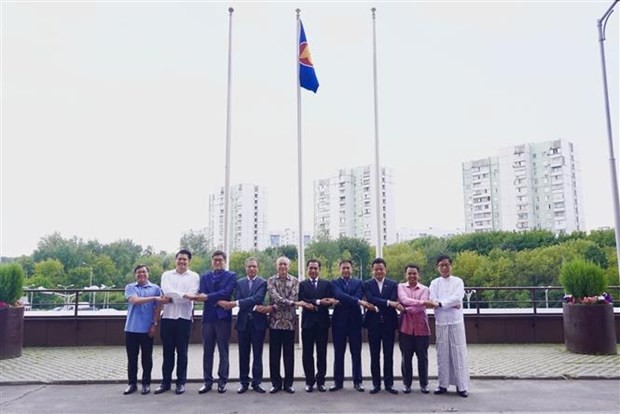 asean flag hoisting ceremony held around the world