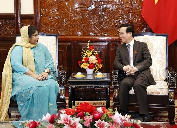 President Vo Van Thuong Receives Ambassador of Bangladesh Samina Naz