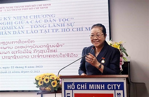 Lao Consul General in HCMC Honored with Friendship Insignia