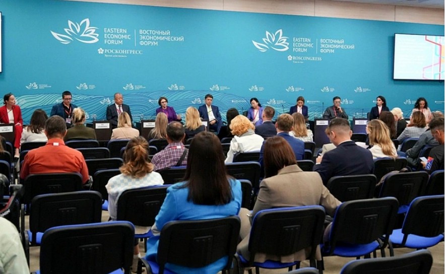 An overview of a panel discussion of the eighth Eastern Economic Forum on September 10. (Photo: VNA)