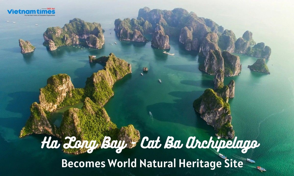 ha long bay cat ba archipelago becomes world natural heritage site