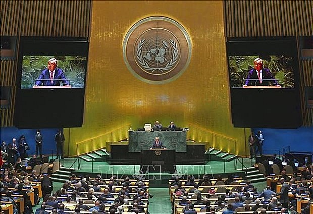 At the 78th session of the United Nations General Assembly. (Photo: VNA)