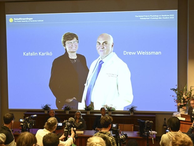 Katalin Kariko and Drew Weissman win the 2023 Nobel Prize in Physiology or Medicine