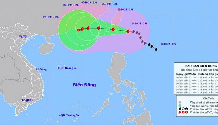 Typhoon KOINU is churning across the southern part of China but is unlikely to impact Vietnam.