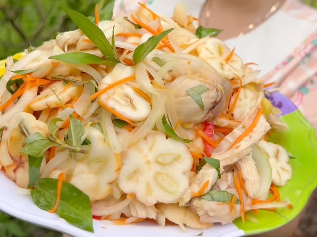 Belarusian Model's Love for Vietnam's Chicken Salad with Mangosteen