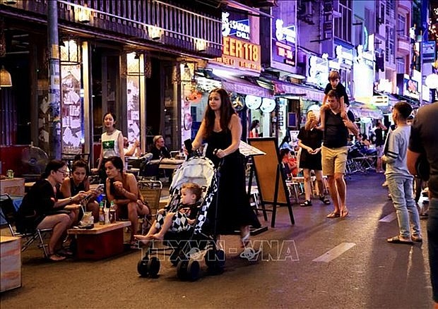 Bui Vien street in HO Chi Minh City's downtown area. (Photo: VNA)