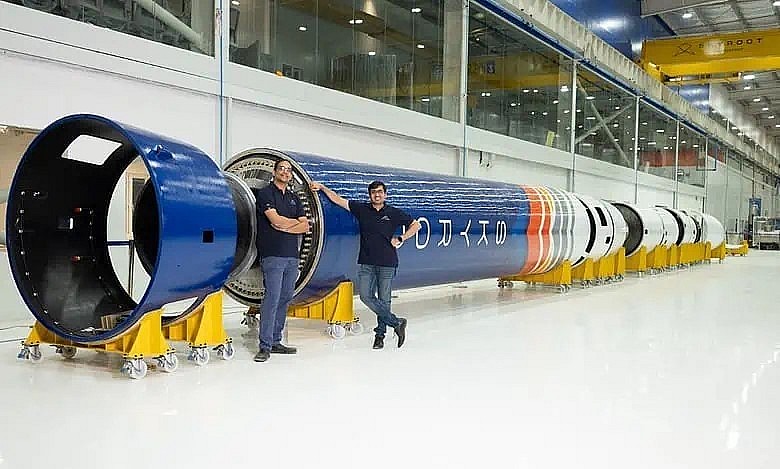 he Vikram1 rocket unveiled by Skyroot Aerospace.