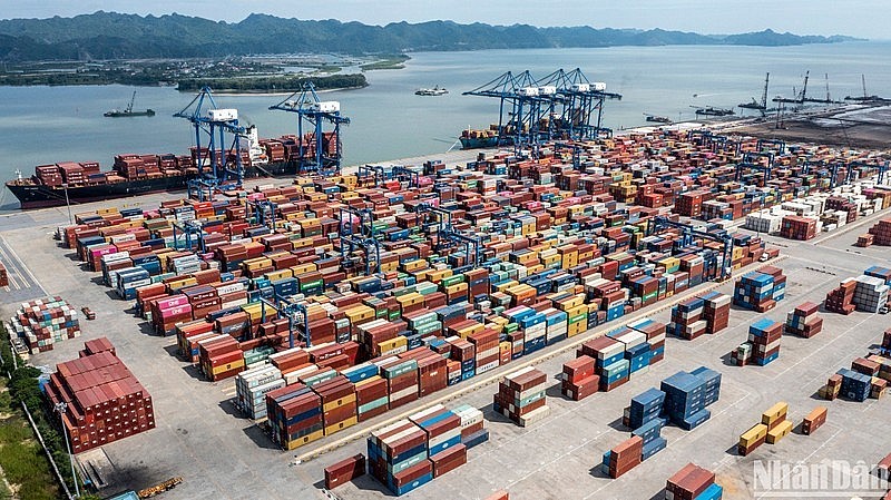 Dinh Vu Container Port in Hai Phong (Photo: NDO/Thanh Dat)