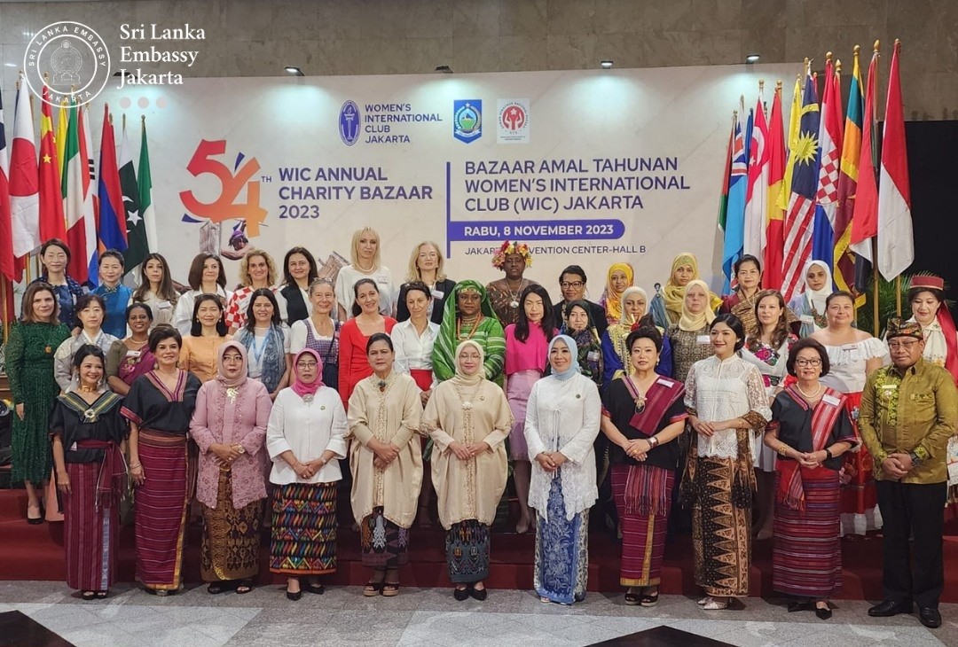 The Opening Ceremony of Women’s International Club (WIC) Annual Charity Bazaar 2023 at Jakarta Convention Center (JCC) Hall B on 08 November 2023. Source: Embassy of Sri Lanka to Indonesia