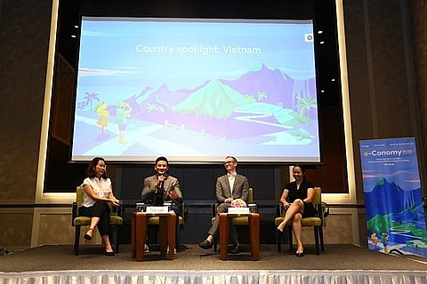 At the release of the 8th Southeast Asia Digital Economy report in HCM City last week. Photo courtesy of Google