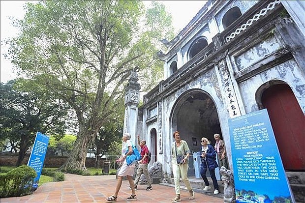 The Temple of Literature in Hanoi is a magnet for both Vietnamese and international visitors. (Photo: VNA)
