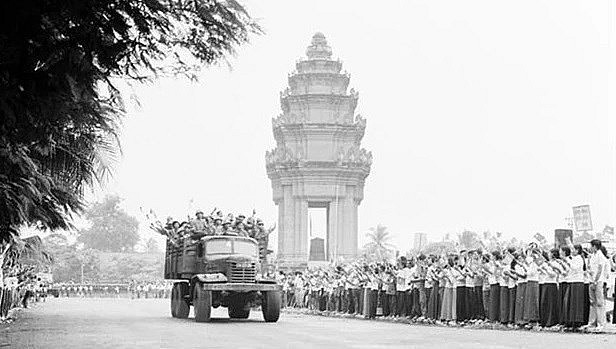 All of the Vietnamese volunteer soldiers return home from Cambodia in September 1989. (Photo: VNA)