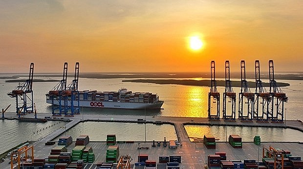 Gemalink International Port, part of the Cai Mep - Thi Vai port cluster in Phu My town, Ba Ria - Vung Tau province, stands out as one of the largest and most modern seaports in Vietnam.(Photo: VNA)