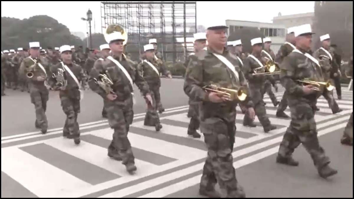 Republic Day 2024: French contingents participate in rehearsals at Vijay Chowk