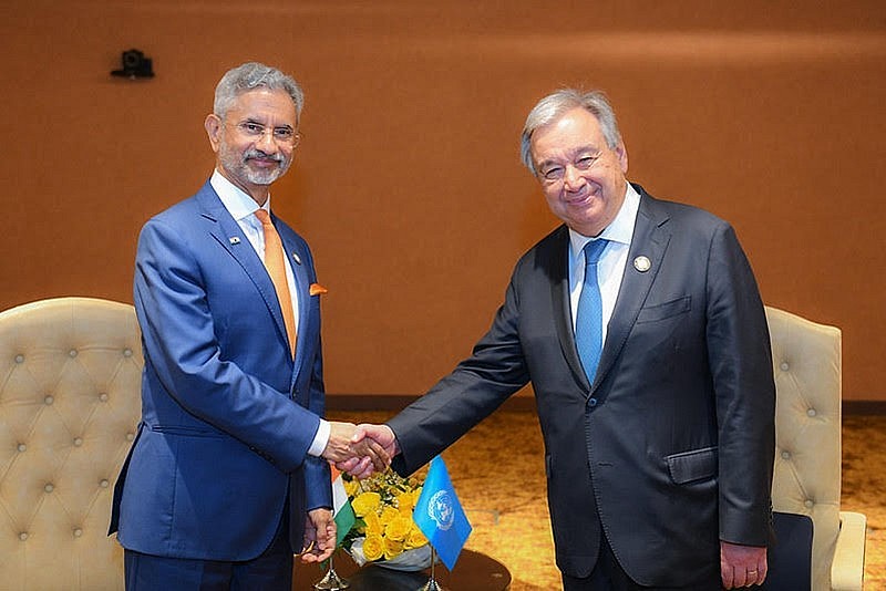 External Affairs Minister, Dr. S. Jaishankar met H.E. Mr. Antonio Guterres, Secretary-General of the UN on the sidelines of the 19th NAM Summit in Kampala
