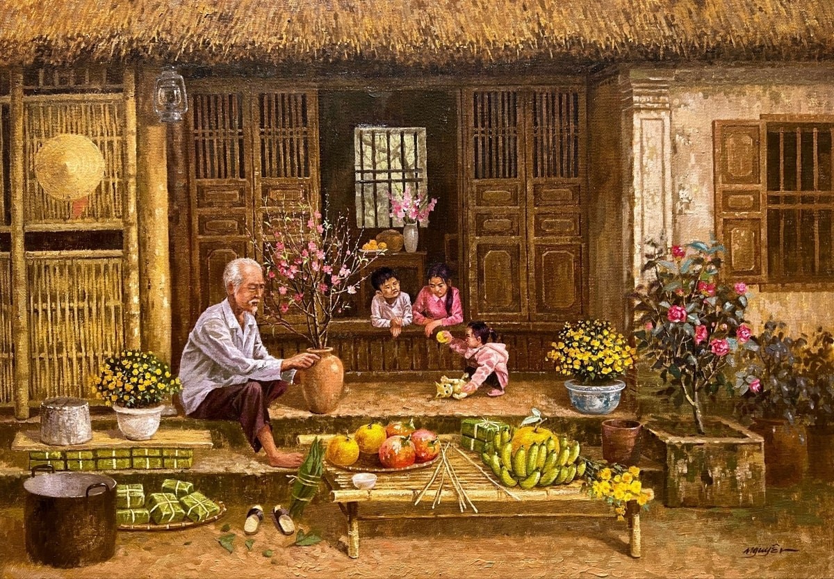 A Nostalgic Taste Of Traditional Tet Atmosphere Through Vietnamese Artist’s Paintings