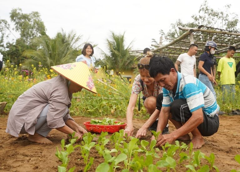 International Tourists Experience Farming in Quang Nam's Festival