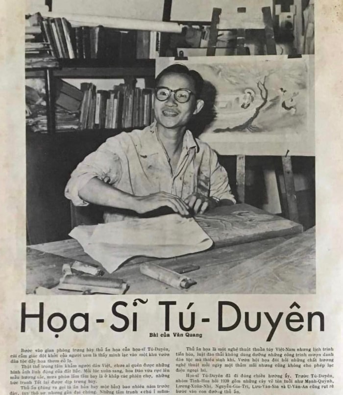 Exhibition Showcases Paintings of Father of Hand-Stamping onto Silk Painting - Tu Duyen