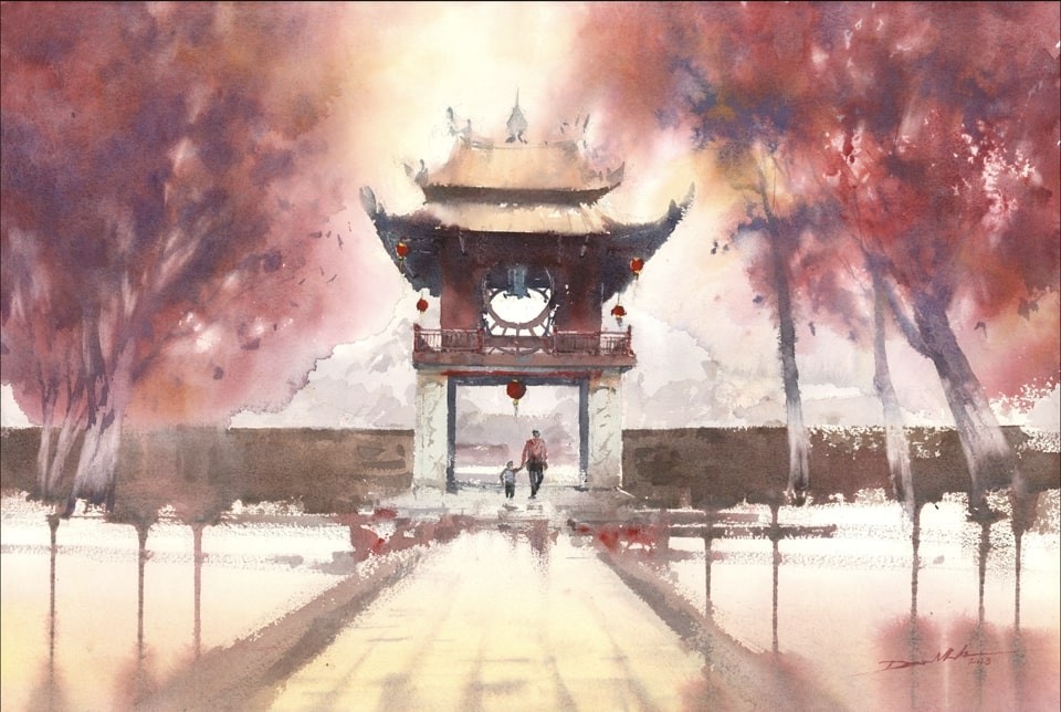 "Colors Of Culture": 60 International Artists Paintings Displayed At The Temple Of Literature