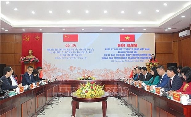 At the talks in Hanoi (Photo: VNA)