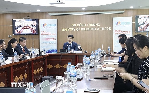 At the conference held by the Ministry of Industry and Trade in Ho Chi Minh City on April 12. (Photo: VNA)