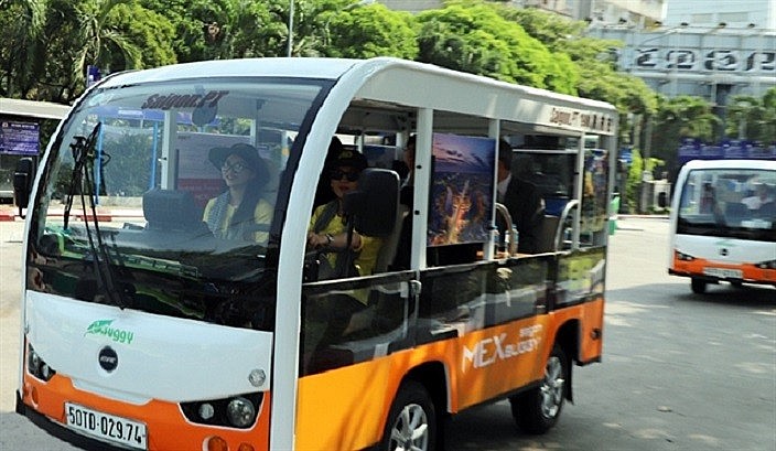 HCM City launches an electric vehicle service for tourists on April 12. 