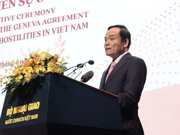 Deputy PM Tran Luu Quang addresses the ceremony. (Photo: VNA)