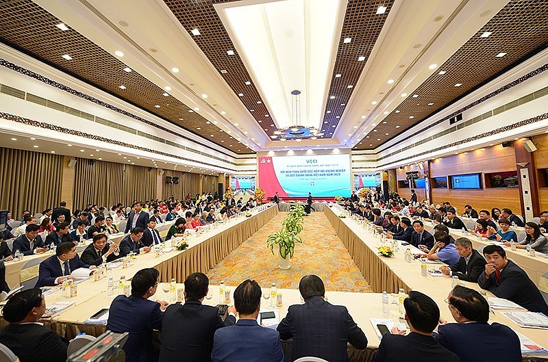 Overview of the National Conference of Vietnamese Entrepreneurs and Business Associations in 2023. Photo: VNA