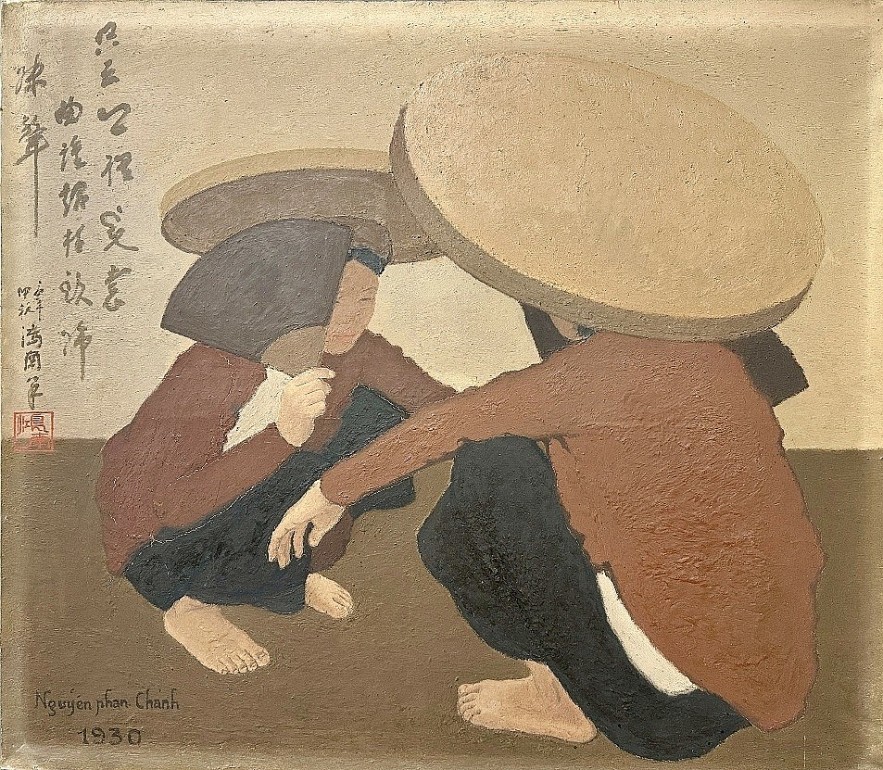 “Người hát dân ca” (Les Chanteuses de Campagne) created by renowned painter Nguyen Phan Chanh.