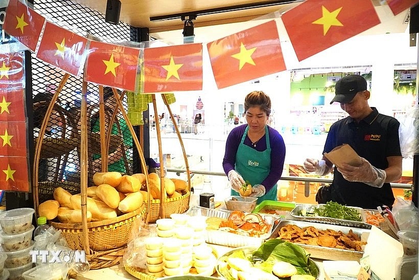 A Vietnamese pavilion at Ifood Expo Malaysia 2024. (Photo: VNA)