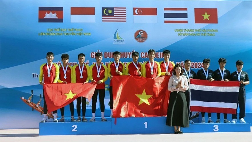 Vietnam tops the medal tally at the 2024 Southeast Asia Rowing and Canoeing, U19 and U23 Championships. (Source: VNA)