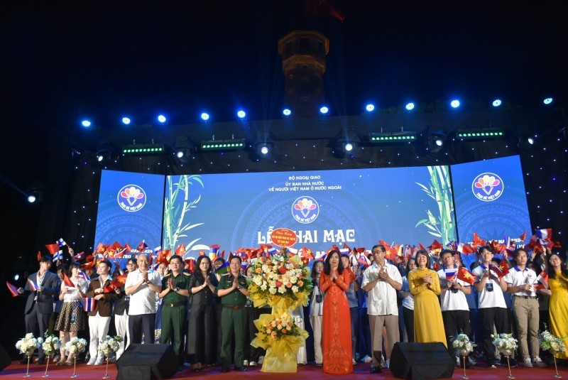 Young OVs attends at the opening ceremony of the Vietnam Summer Camp 2024 in Hanoi on July 16.