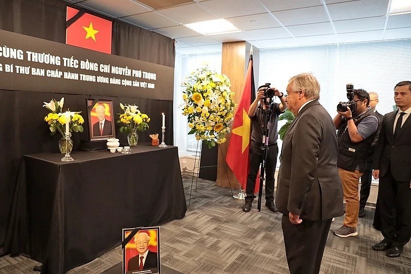 United Nations Leaders and Ambassadors Attend General Secretary Nguyen Phu Trong's Funeral