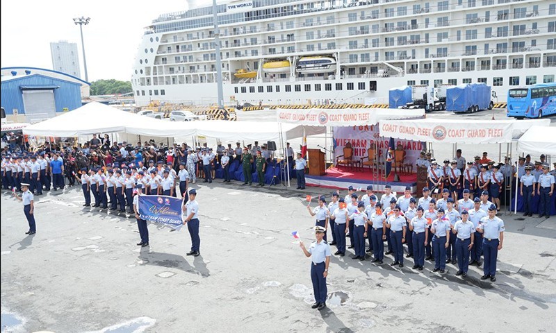 Ceremony to welcome ship CSB 8002. (Photo: Ministry of National Defense)