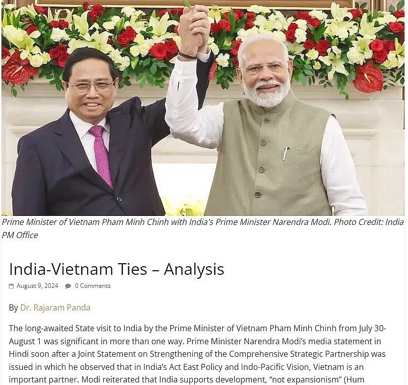 Vietnam-India: Comprehensive Strategic Partnership