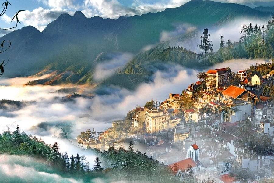 The stunning natural landscape of Sapa town (Source: Collected)