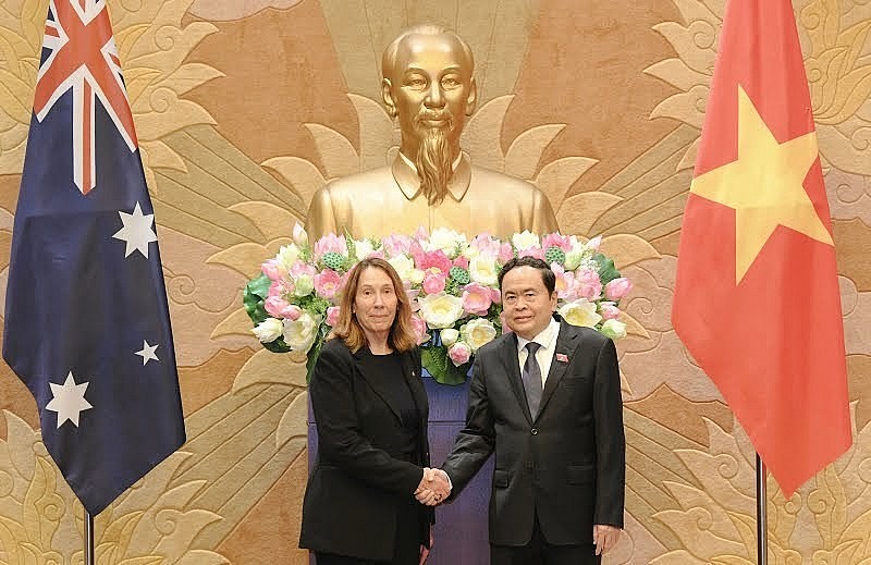 NA Chairman Tran Thanh Man (R) and President of the Australian Senate Sue Lines at a meeting in Hanoi on July, 24, 2024. (Photo: VNA)