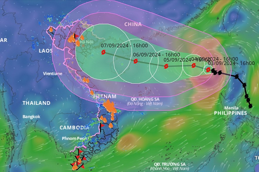 Path of Typhoon No. 3. Source: VNDMS