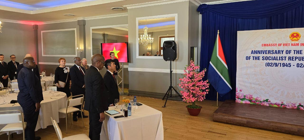 At the ceremony held by the Vietnamese Embassy in South Africa to celebrate the 79th National Day of Vietnam. (Photo: Viet Nam Embassy in Pretoria